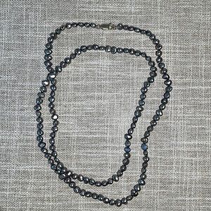 Black pearl necklace